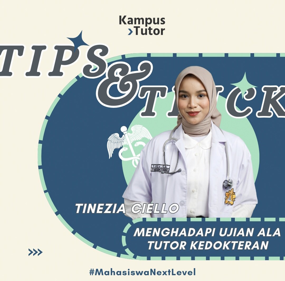 KampusTutor's tweet photo. 𝘿𝙚𝙖𝙧 𝙈𝙖𝙝𝙖𝙨𝙞𝙨𝙬𝙖 𝙆𝙚𝙙𝙤𝙠𝙩𝙚𝙧𝙖𝙣, 𝙈𝙖𝙨𝙞𝙝 𝙆𝙚𝙩𝙖𝙧-𝙆𝙚𝙩𝙞𝙧 𝙋𝙖𝙨 𝙈𝙖𝙪 𝙐𝙟𝙞𝙖𝙣❓

Ujiian emang menegangkan, tapi bukan berarti kamu nggak bisa jadi #MahasiswaNextLevel pas ujian. 

Yuk intip cara hadapi ujian ala Kak Tineza, Tutor Kedokteran KaTo. https://t.co/WHqBaJz1j2