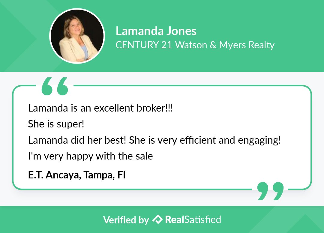 LamandaJones's tweet photo. Recommendations like this are what make this job so rewarding. https://t.co/DMLlOlQoug via @realsatisfied https://t.co/FZdkNzaShk