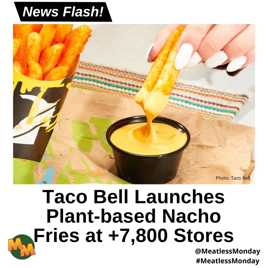 Attention @TacoBell fans! Get ready to indulge in the crave-worthy combination of Nacho Fries and the new #VeganNacho Sauce. Enjoy the same delicious nacho taste with a plant-based twist. Available nationwide at over 7,000 locations. 🌿🧀 #PlantBasedDelights #NachoFries