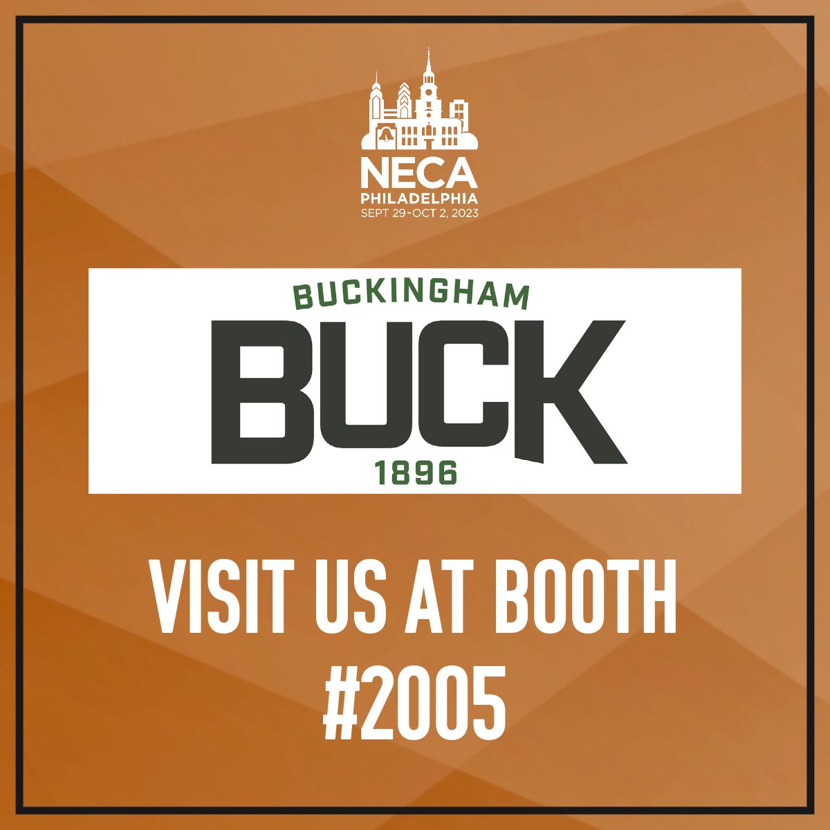 Elevate your safety standards with <a href="/buckingham_mfg/">buckingham_mfg</a>! 🛠️ Discover top-quality gear for professionals at booth #2005 on the #NECAPhilly23 trade show floor! 

Learn more 👉 hubs.ly/Q023sHbP0

#NECAPremierPartner #WeAreNECA