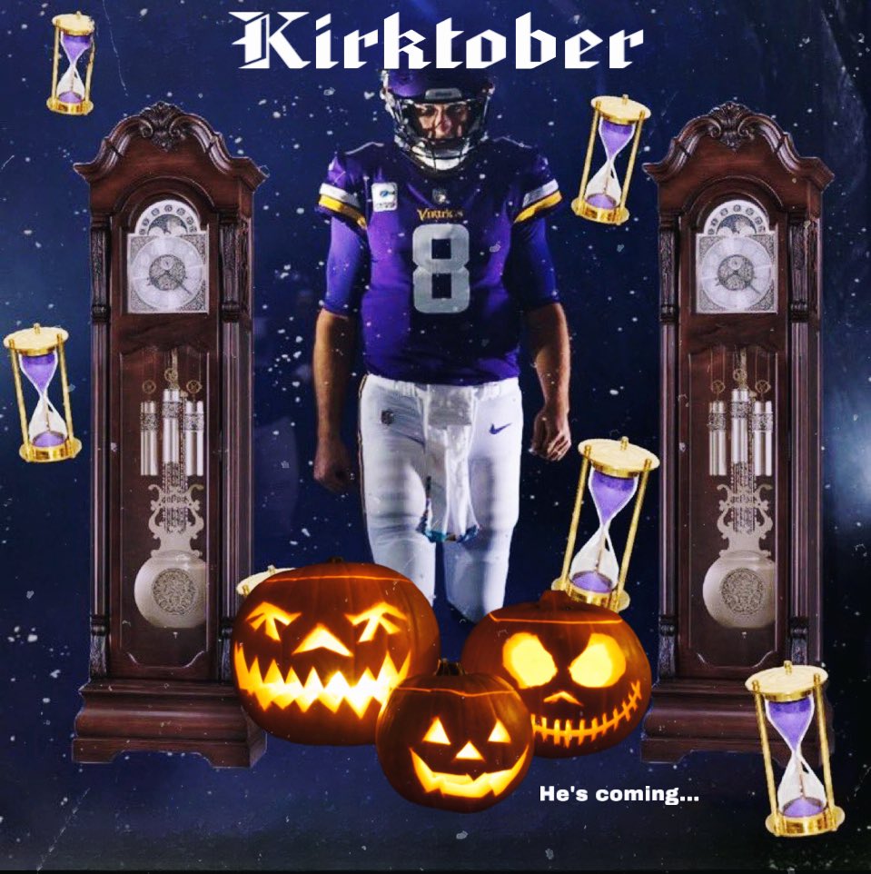 He’s coming… 😈😈😈
#PurpleFriday
#Kirktober
#Skol