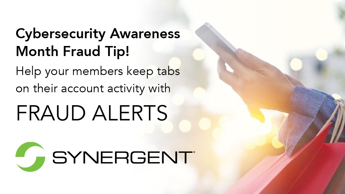 Account alerts can provide members with valuable real-time transaction notifications to help detect #fraud in a timely manner. Many credit unions offer these email and/or text message alerts at no cost. Encourage members to sign up for this service.  #CybersecurityAwarenessMonth
