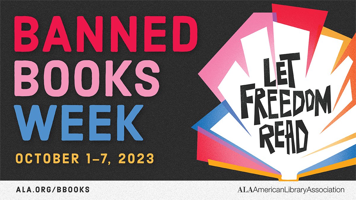 #BannedBooksWeek, an annual event celebrating the #FreedomToRead & #IntellectualFreedom begins today! Find out more @BannedBooksWeek & by clicking: bit.ly/BBWinfo & bit.ly/3PXHDMm.
#JCPSLibraries #LetFreedomRead #fREADom #READ @JCPSLMSDrLynn @ALALibrary