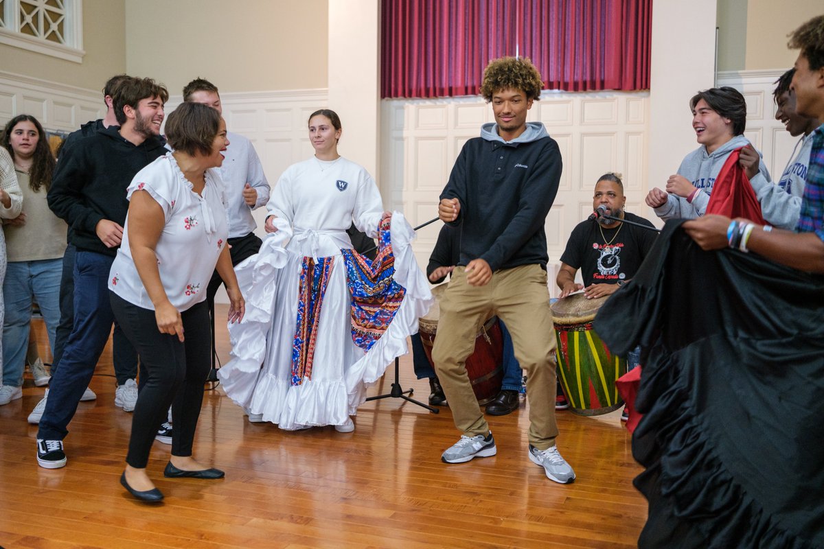 As part of our celebration of Hispanic Heritage Month, we welcomed the dance group Bomba de Aqui to campus this morning for a rousing performance during an all-school assembly. Thanks for coming!