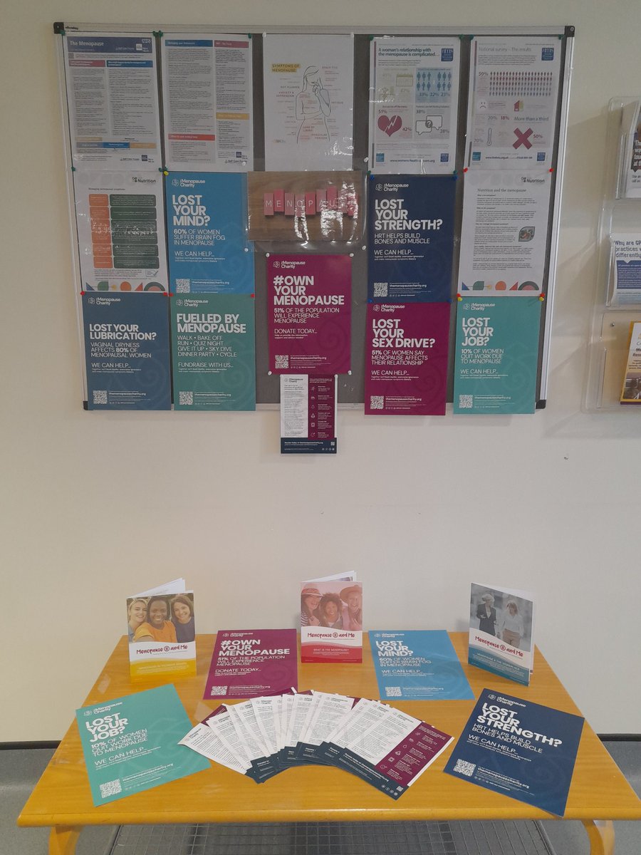 The wonderful@DebDalts , has got her #menopause awareness board ready for October  <a href="/SurgeryUpstairs/">The Upstairs Surgery</a> 
<a href="/BrMenopauseSoc/">British Menopause Society</a>