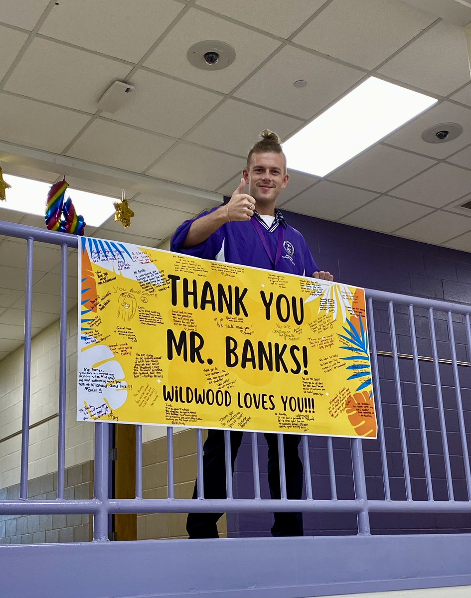 Mrs_Minges's tweet photo. Huge shout out to Mr. Banks for coming to Wildwood and starting the year out strong with our Kindergarten kiddos! We appreciate you and your love for education. We will miss you so much, but happy you’ll still be close by at Mayfield! THANK YOU! 💜 https://t.co/gieCDHqUBZ