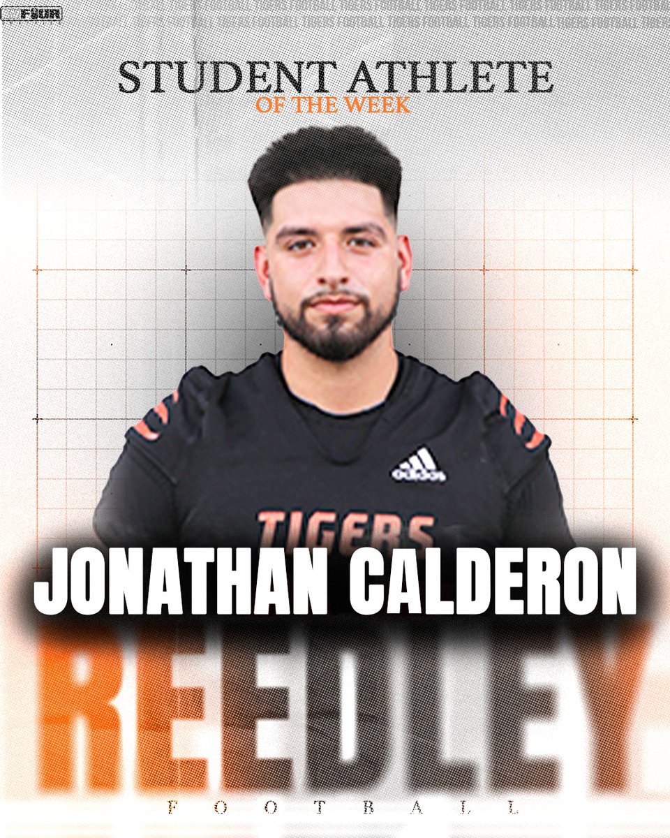 Congratulations Jonathan Calderon on being named Reedley College Football Student Athlete of the Week! <a href="/JCaldero8/">John Calderon</a> <a href="/Dinuba_football/">Emperors Football</a> <a href="/reedleycollege/">Reedley College</a> <a href="/EV4Graphics/">Coach KIKI - EV4Graphics</a>