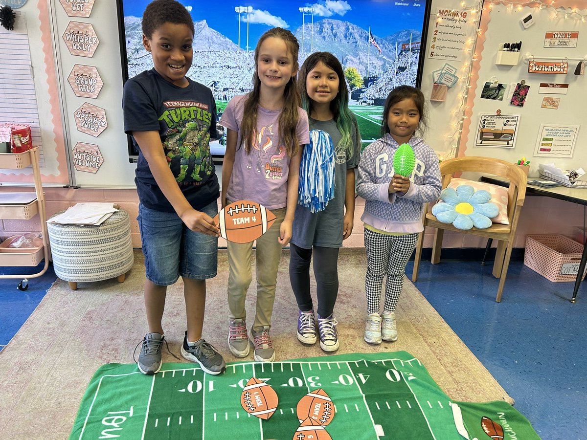 “Kicking” off the afternoon in the best way possible… by having a “ball” 

Today we “touch-downed” on ELA skills that we have been working on this nine weeks! It was a big WIN!!! 
<a href="/JasonEaton21/">Jason Eaton</a> <a href="/MrsAngelineHale/">Angeline Hale</a> <a href="/SmyrnaPrimary/">Smyrna Primary</a>