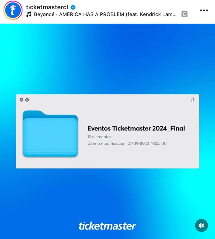 RenaissanceWT's tweet photo. Ticketmaster Chile appears to tease Beyoncé’s #RENAISSANCEWorldTour continuing into 2024, in South America. https://t.co/HoQw0PiWxM