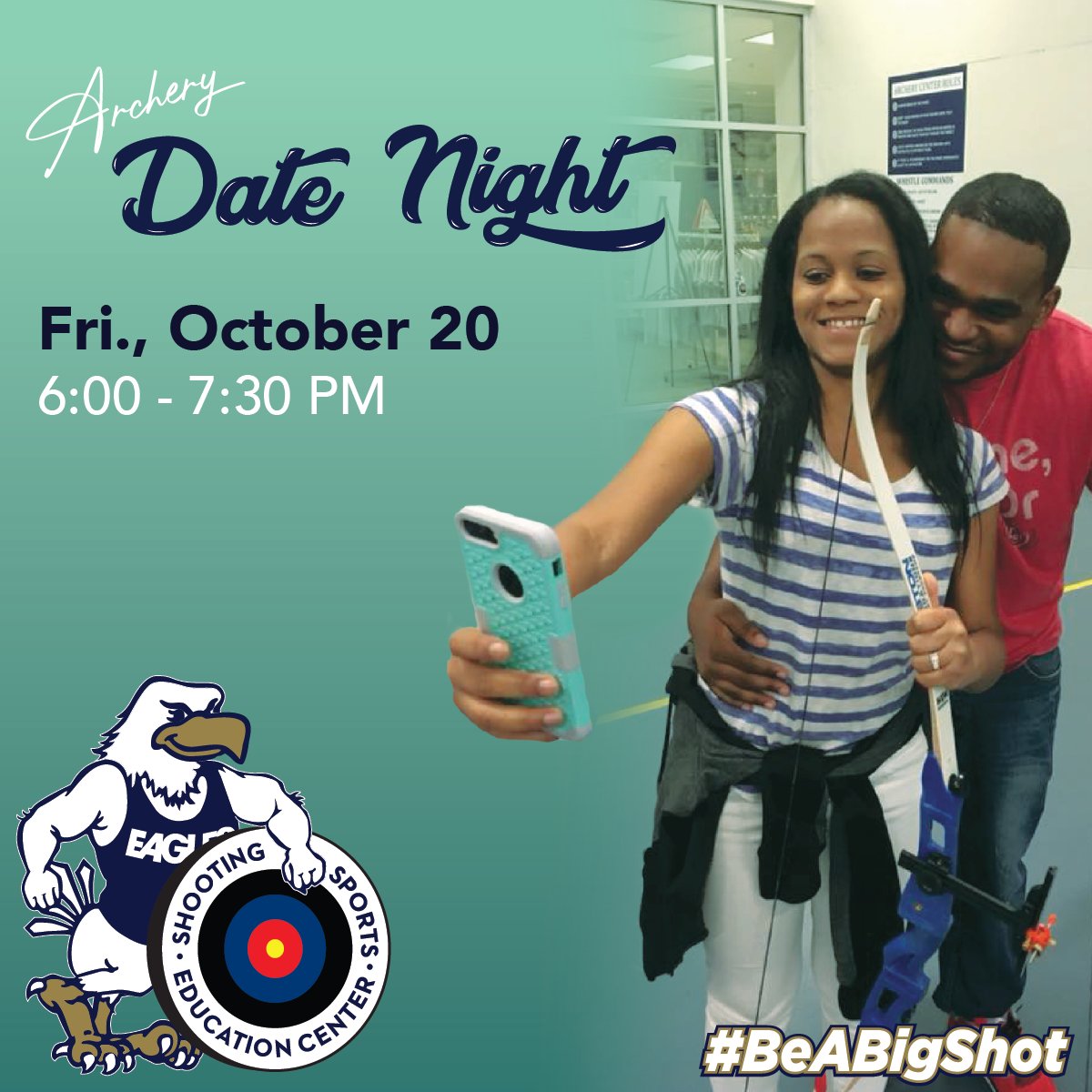 Registration for Archery Date Night closes tonight (10/18)! Stop by the SSEC to secure your Friday night date night plans!