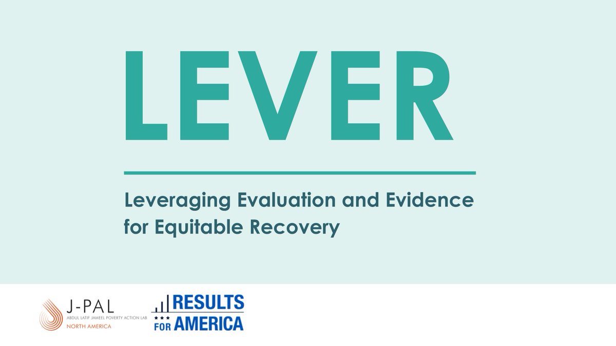 We're excited to join 17 other jurisdictions in partnering with <a href="/JPAL_NA/">J-PAL North America</a> and <a href="/Results4America/">Results for America</a> to use evidence-based approaches to advance economic mobility and equity.

Learn more. 👉 bit.ly/LEVERTS23