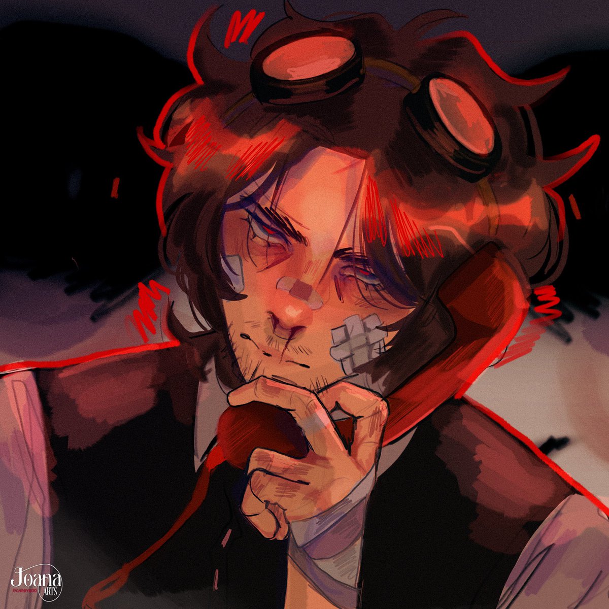 Q!cellbit sendo muito touch tone telephone coded! (essa fanart é meio antiga mas queria postar algo hj) 

 #qsmp #qsmpfanart #cellbitfanart