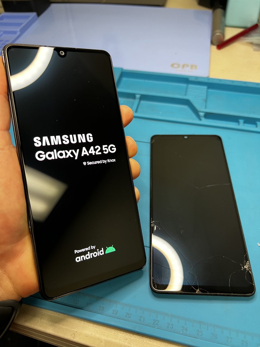 Samsung Galaxy A42 5G Screen Replacement Procedure with Before &amp; After Photos gadgetmates.com/samsung-galaxy…