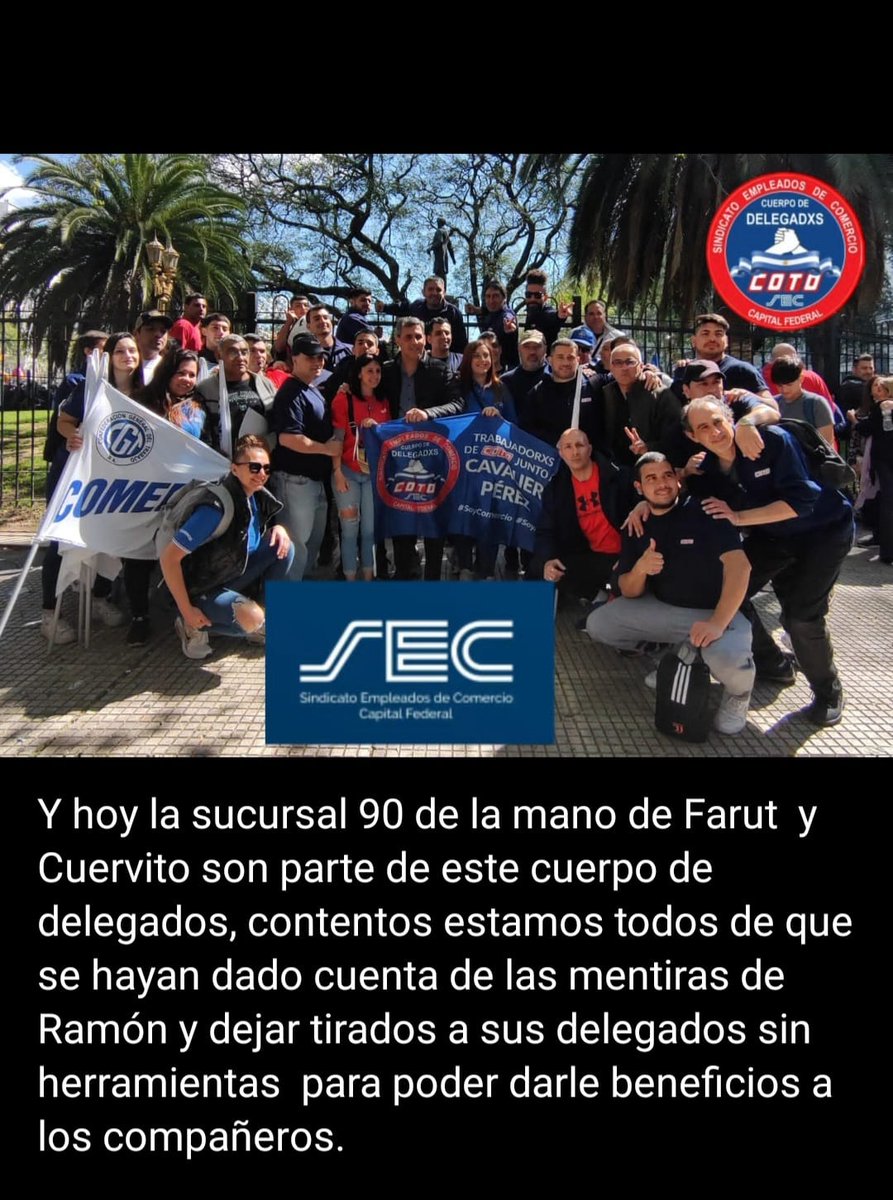 Marcha y alegría por sumar a la sucursal 90 a este CUERPO DE DELEGADOS DE COTO 💪 <a href="/CarlosPerezSEC/">Carlos Pérez</a>  <a href="/BuffonePablo/">Pablo Buffone</a> <a href="/gabyfranch77/">El PELA 85 🌶️</a> <a href="/DanielOveja/">Daniel Ovejero</a> <a href="/RICARDOMBARBAR/">R .Barbar</a> <a href="/tomasff/">Tomás Ferreyra</a>  <a href="/cocorojas83/">Jose Rojas</a> <a href="/Montesinocarlo1/">Montesino carlos</a> <a href="/BifariR/">BifariRacing</a> <a href="/emanuelpeddrozo/">emanuel pedrozo</a> <a href="/Sebasju158/">Sebasjuarez</a> <a href="/carniza25/">ruben romero</a> @somo