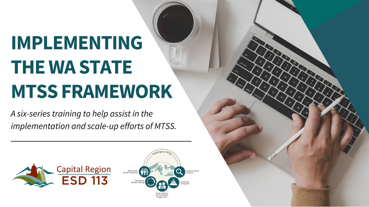 Grab your team and attend this six-series #MTSS Framework training to learn how to implement and scale-up your building- or district-level MTSS efforts! bit.ly/3ZyZ20V #WeAreESD113