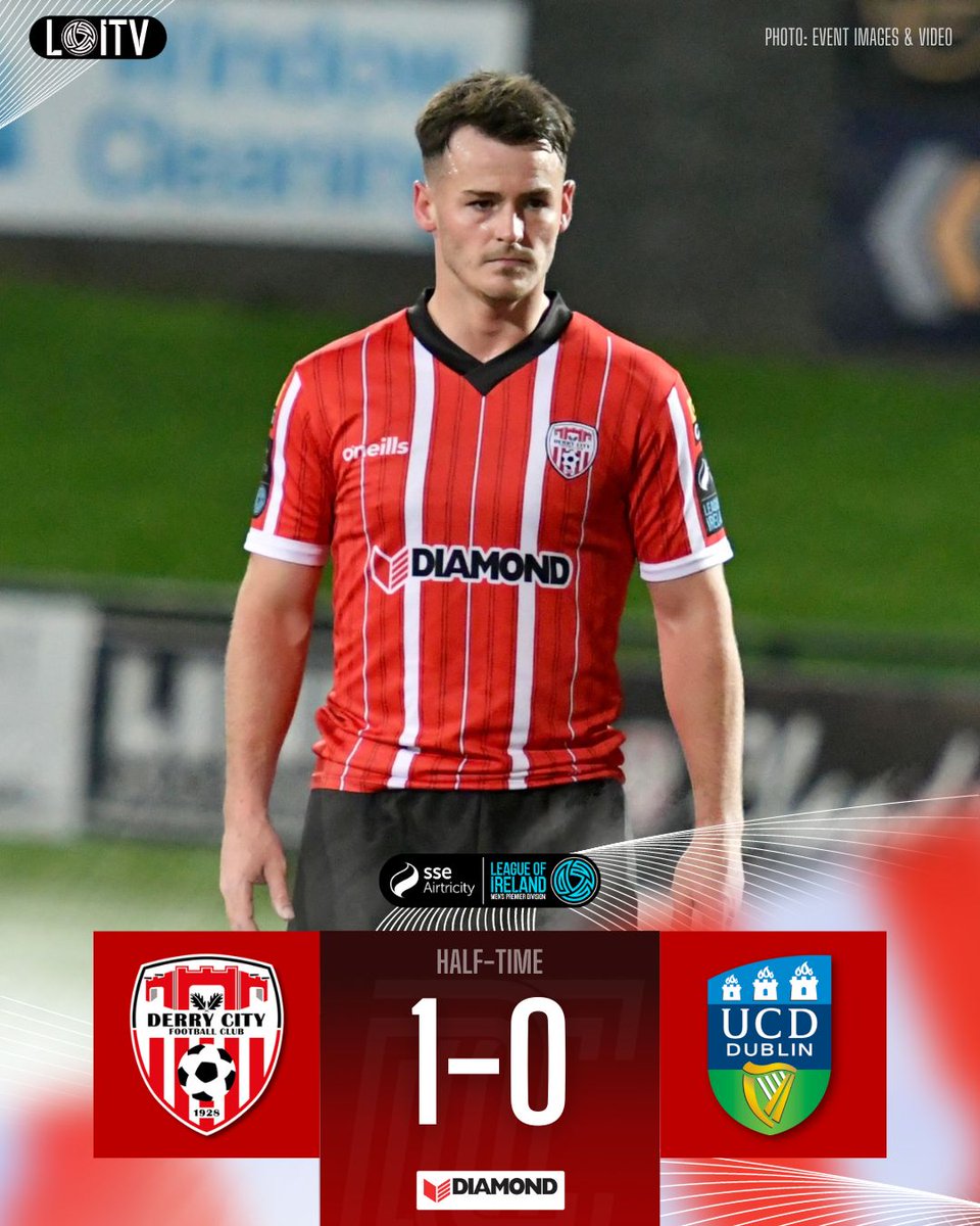 derrycityfc's tweet photo. A goal in front at the break 🔴⚪ https://t.co/GUY6YmPfiJ