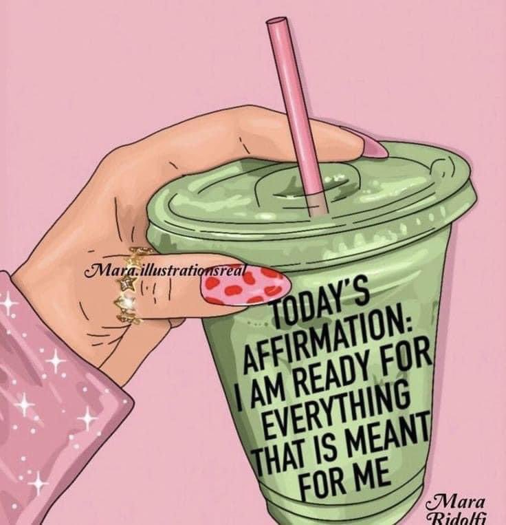 Great Afternoon 🗣️🗣️
Repeat after ME :
I am ready for everything that 
Is meant for me ..
(Now go be great )

#affirmationoftheday
#manifesting
#whatsforyouisforyou
#affirmationsforsuccess
#fridayvibes
MrsDiva 👑💫🪬