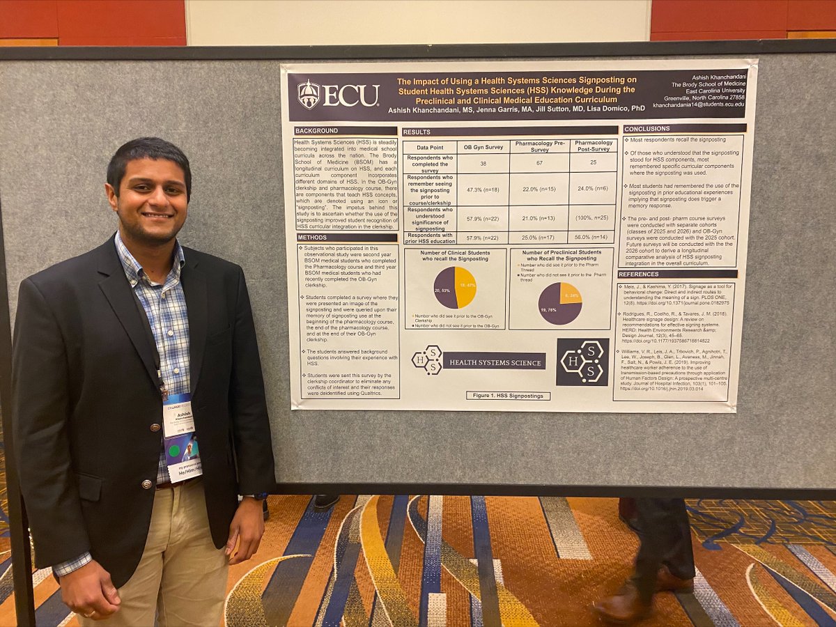 @ECUBrodySOM M4 Student @ATKhanchandani  presented the Brody HSS curriculum committee’s signposting data at the @AmerMedicalAssn  #ChangeMedEd 2023 Conference this week!