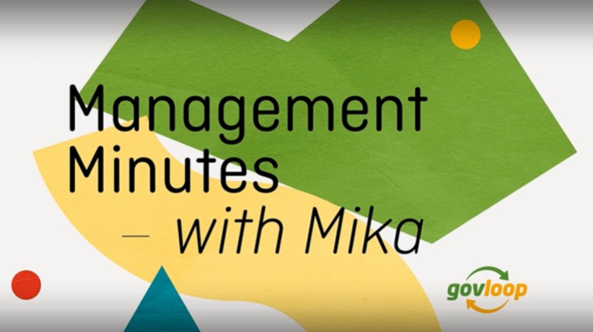 GovLoop's tweet photo. In her latest Management Minutes with Mika, gov workforce expert Mika Cross interviewed Angela Bailey, career civil servant/CEO of Angela Bailey &amp; Associates, LLC, to discuss takeaways upon her retirement &amp; her path as a motivational speaker: https://t.co/2Yv06UuzfS @mika_cross https://t.co/WexX6vRh0X