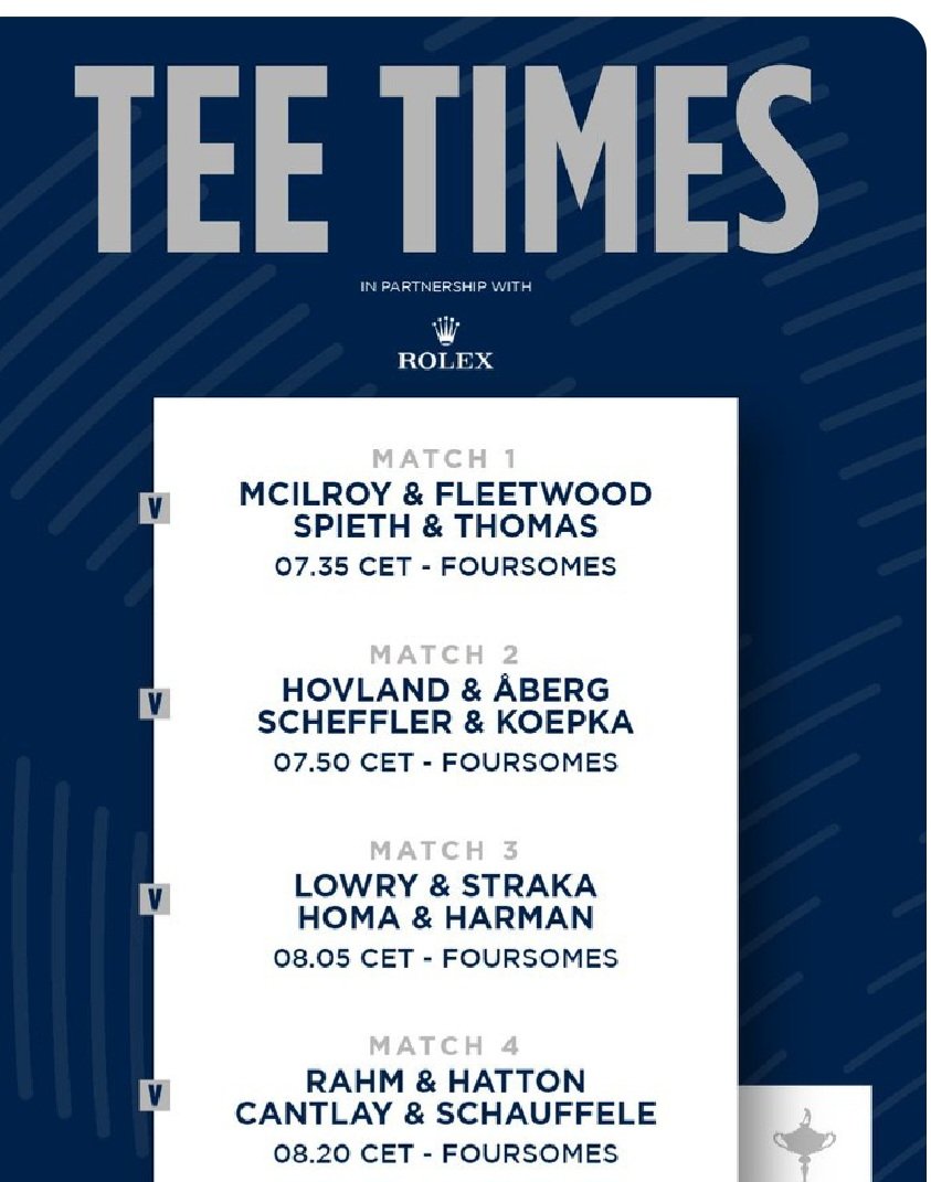 That's just such a strong <a href="/RyderCupEurope/">Ryder Cup Europe</a> lineup! 
Forget the current (flawed) OGWR as well as those who have won Majors, etc. these four European team pairings are on fire! 
Another 4-0 morning foursomes session win for Europe is a real possibility!
#FleetwoodMac @ChrisNoice