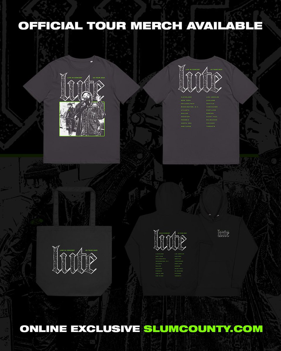 Online Exclusive Tour Merch has been added to the General Store! 

🔗: slumcounty.com