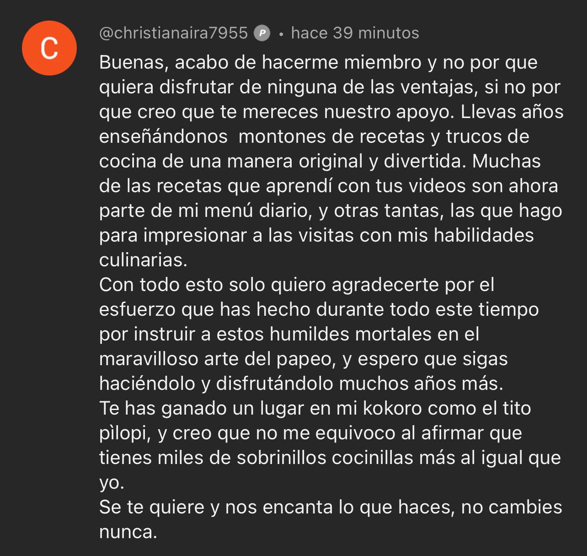 No he podido evitar llorar. No imagináis cuánto esfuerzo, malos momentos, cuantas palizas hasta las tantas editando, el sacrificio, la gente que te odia sin razón, los que te roban contenido… y mil cosas más, pero por cosas como esta TODO merece la pena.