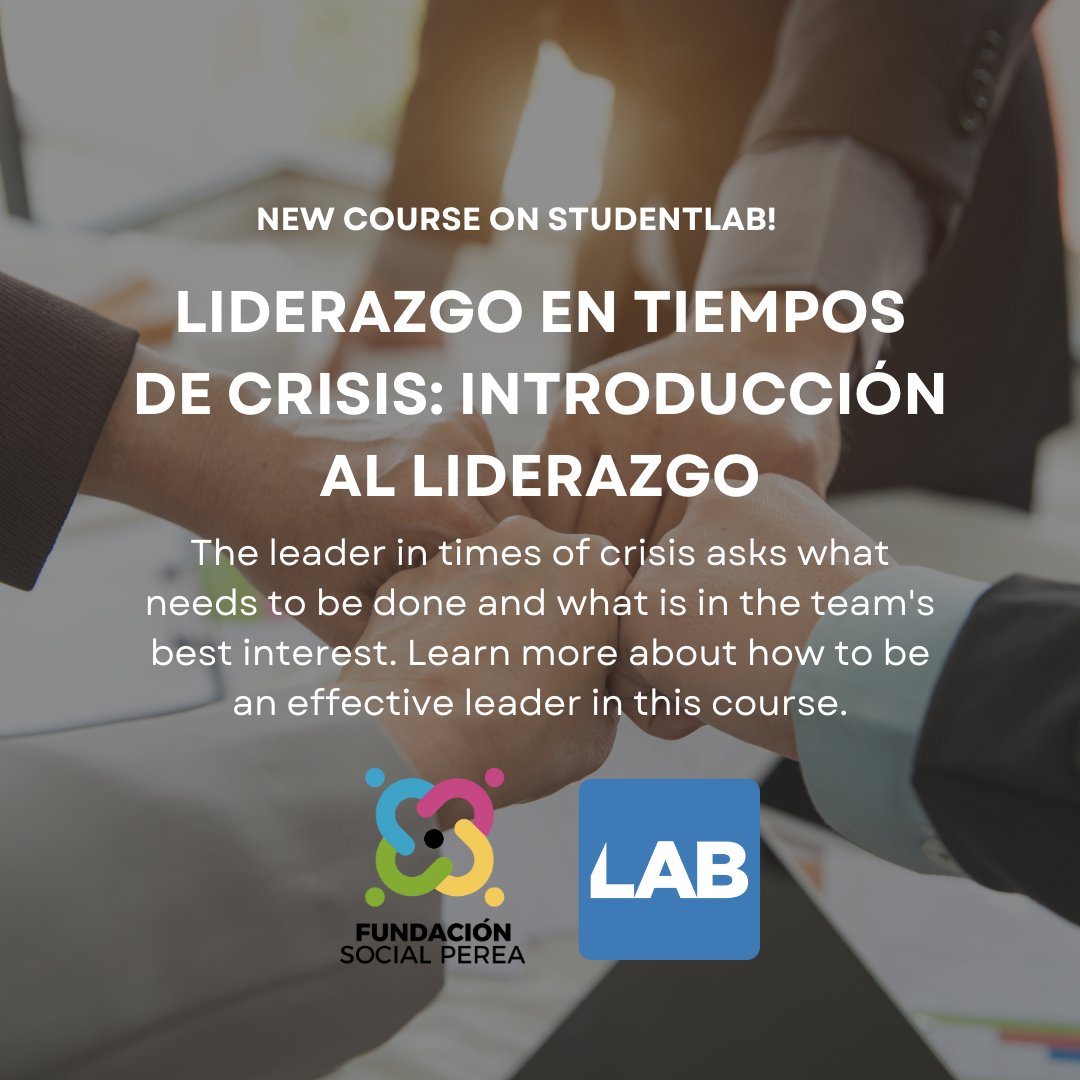 Canopy_LAB's tweet image. Do you want to be an effective #leader in times of crisis? Discover how with the #FreeCourse from @SocialPerea. Learn about #leadership, positive influence, and more in 13 exciting units. Join us on this learning journey at #StudentLAB! 🔗student.canopylab.com/public/course-…