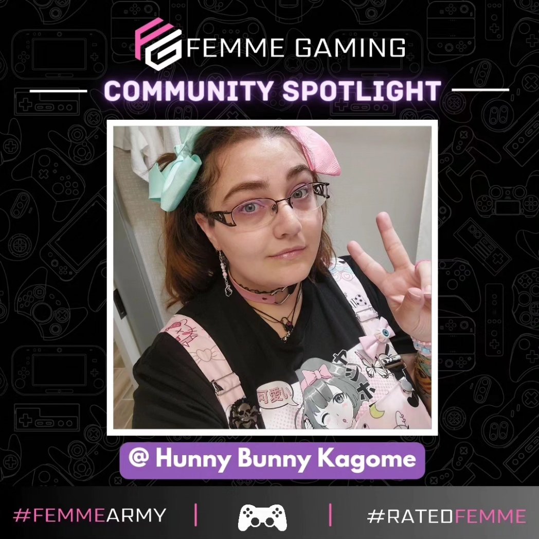 FemmeGamingGG's tweet photo. Happy Fri-Yay Beautiful Gamers! ๐
We are happy to announce our Community Spotlight #HunnyBunnyKagome ๐ฎ for the month of September!
Tag a beautiful gamer we should know of!
#FemmeArmy #FemmePower #FemmeStrong #FemmeGaming #GamingComnunity #Gamers #trending #love https://t.co/9eiD2R1kvW