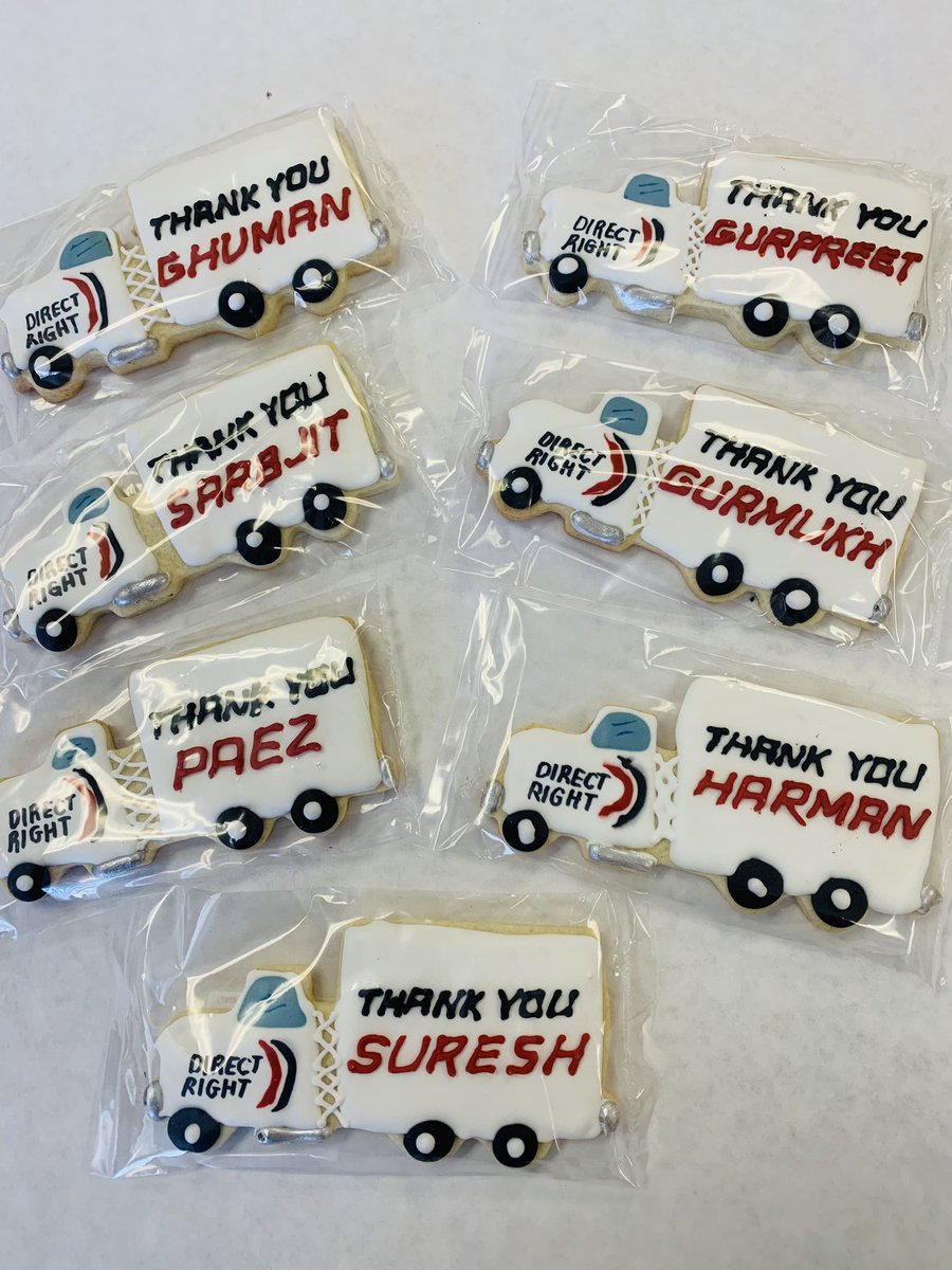 directright's tweet photo. Personalized driver cookies &amp; ‘spin to win’ prizes for appreciation day. Thank you @creativecookielady for the awesome added touch to the day! https://t.co/QhrofEg1Bp