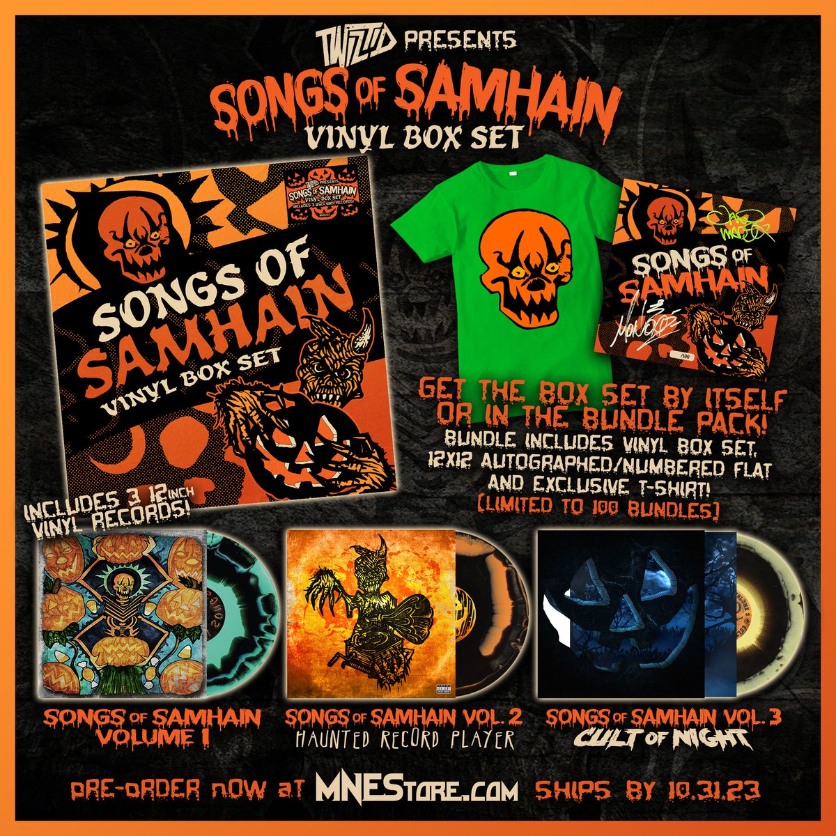twititnquitit's tweet photo. @tweetmesohard has re released Songs of Samhain on vinyl box set! Limited to 100 Limited edition t-shirts. Get yours now Ninias 👇
@TwiztidShop https://t.co/xxuvZRbsKl