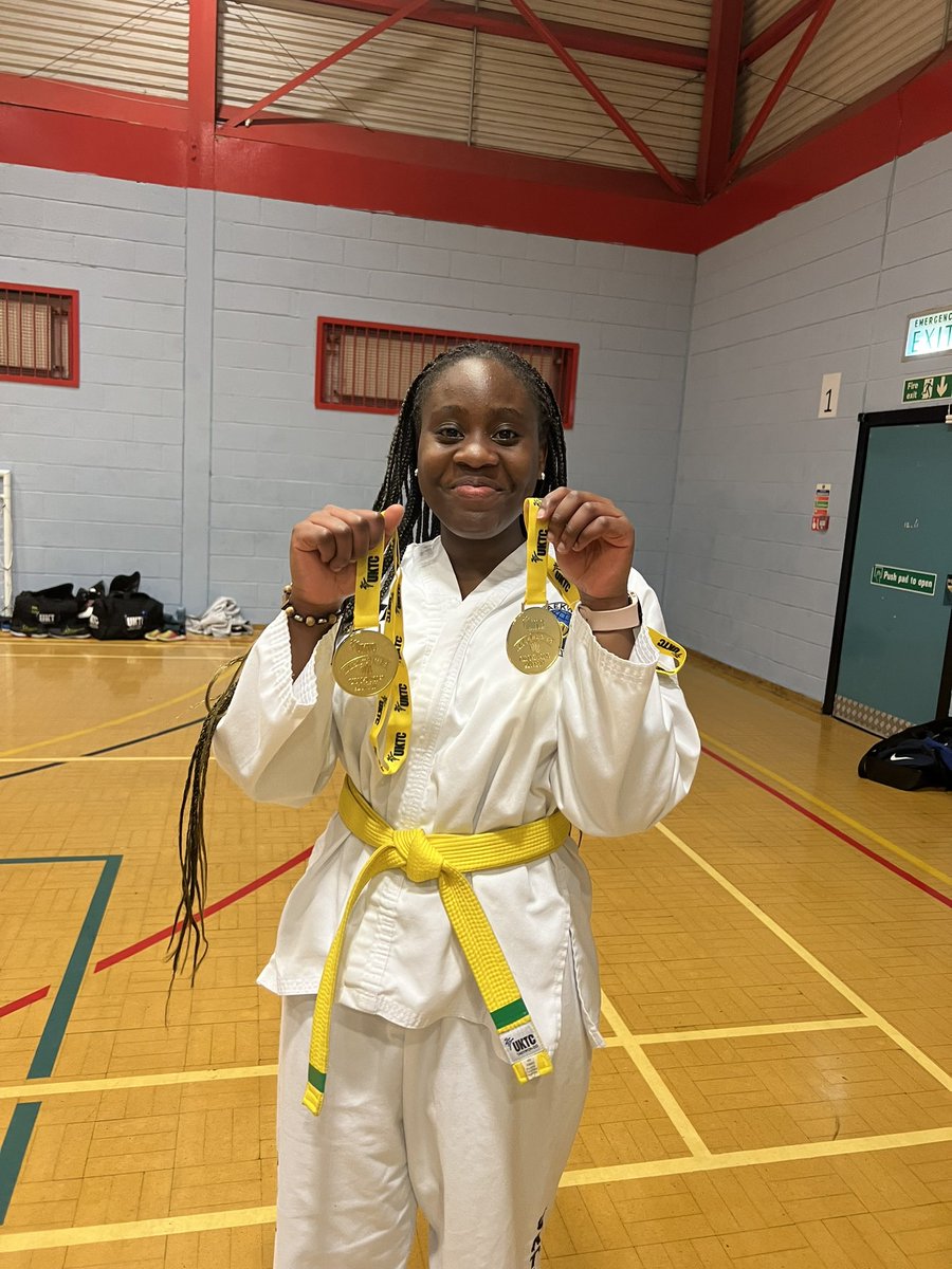 The one and only awesome Marie she won gold for sparring and gold for flying high kick. 
We think she is a super star. 
#uktc #taekwondo #riskybuisness @cbeerclasswork