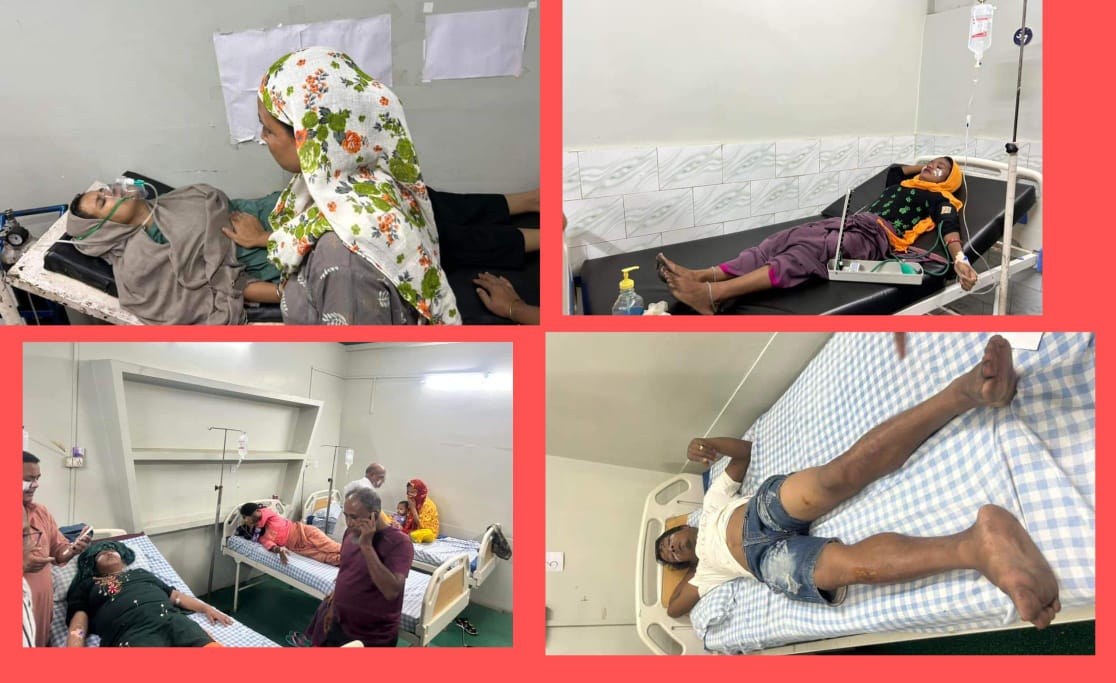 BonnyGurumayum's tweet photo. Residents of Hatta Golapati Meitei-Pangal decrying the brutal killings of Two student .Security forces fired at the demonstrators and got 16 Injured, 5 admmitted to hospital.

Ngasisu eikhoi  amatta oina lepli, kuki sing kauganu ✊
#SaveManipur
#KukiAtrocities https://t.co/N9nCh5JUpW