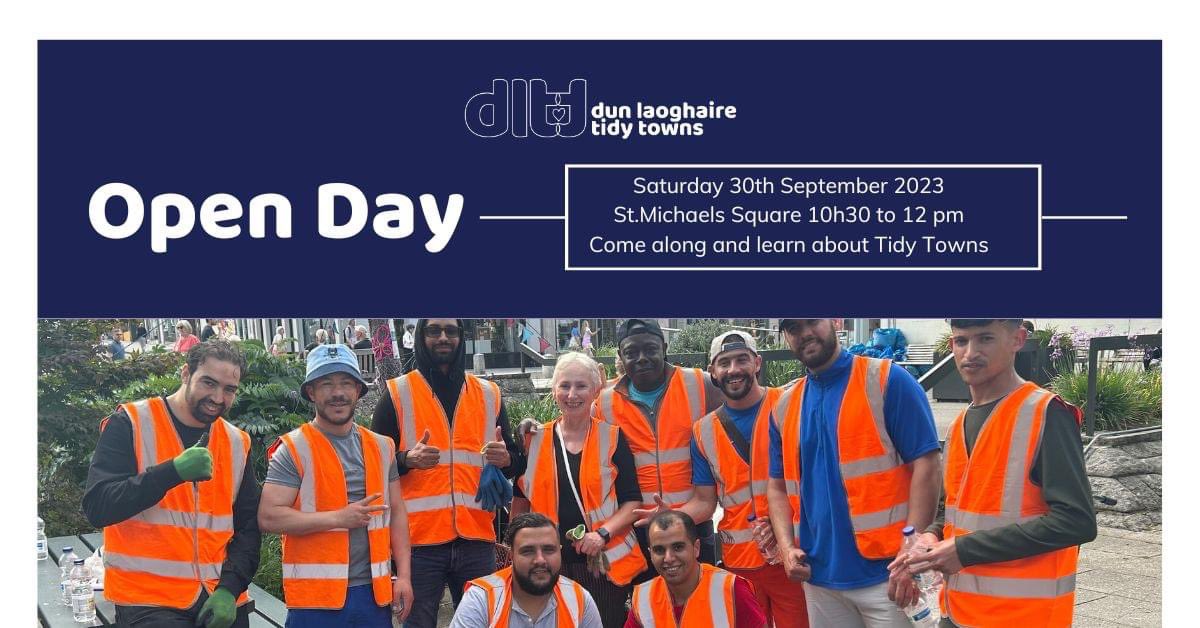 Dún Laoghaire TidyTowns are having their Open Day tomorrow! Come along and say hi to this fantastic group of people and better still get involved!!! @DunLaoghaireTT