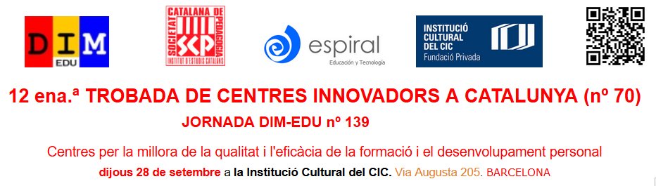 peremarques's tweet photo. Així va estar: 12 TROBADA D CENTRES INNOVADORS A CATALUNYA https://t.co/5NcgAt1Gbr Inscripcions: 366. Participants: 218 (137 presencials); 9 ponències + 16 ponents en 3 taules rodones; 19 tallers on-line amb 66 assistents; 33 comunicaciones (9 no presencials); 9 taules-stand https://t.co/2gqWRzZcph