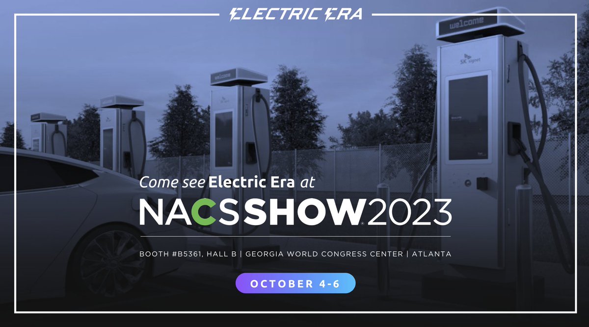 Come meet our @ElectricEraTech team at the @NACSonline Show in Atlanta next week. 

We'll be talking about all things EV fast charging with a live demo of our PowerNode solution at booth B5631 (HALL B)

Will Hersey | Madeline Bennett | @BrittanyKaplan_ 

#conveniencestores