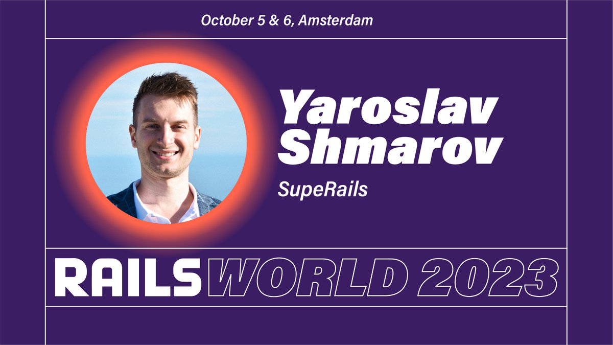 rails's tweet image. And finally, next week at #RailsWorld @yarotheslav will share 20 of the most common UI interactions that #Hotwire and it’s ecosystem can solve to deliver a seamless frontend experience. rubyonrails.org/world/agenda/d…