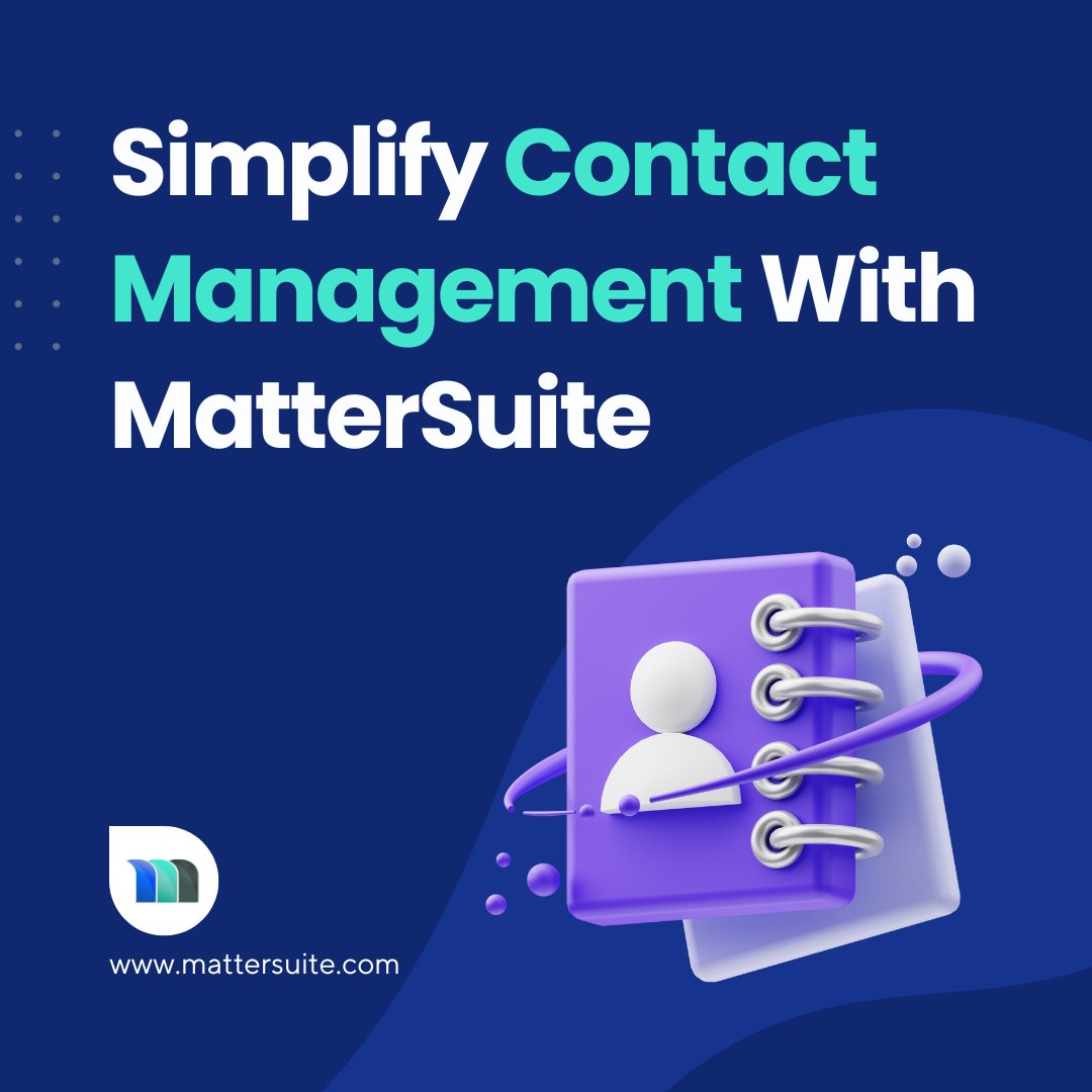 MatterSuite's tweet image. Streamline your contact management with MatterSuite! Say goodbye to chaos and hello to organization📊✨

Visit: mattersuite.com/features/

#MatterSuite #LegalWorkflow #Litigationmanagement #mattermanagement #casemanagement #legalmattermanagement #legalpracticemanagement