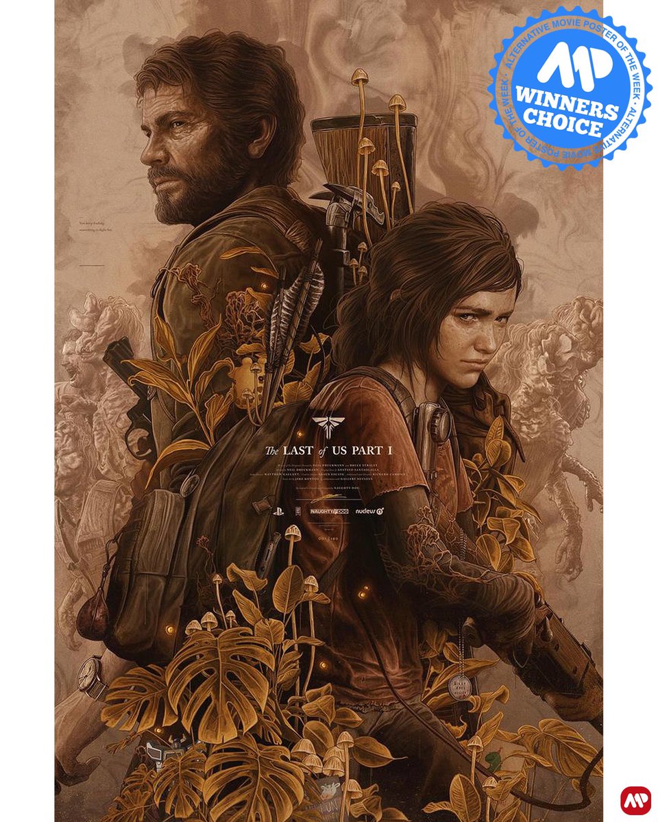 altmovieposters's tweet photo. (1 of 2)
🏆 AMPOTW / WINNERS CHOICE - DOUBLE BILL!!! 🏆
"The Last of Us: Part 1" AMP by Jake Kontou @JakeKontou chosen by last week's AMP OF THE WEEK winner the amazing James Jean @JamesJeanArt 👏👏👏 https://t.co/3RmU5V3itO