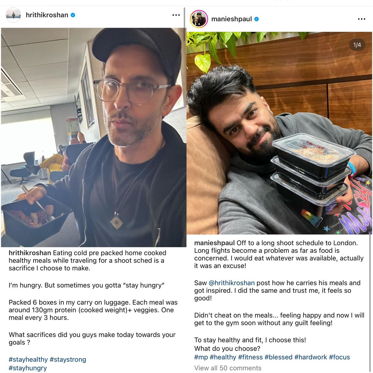 Food for thought - #ManieshPaul posts about how #HrithikRoshan inspires him.