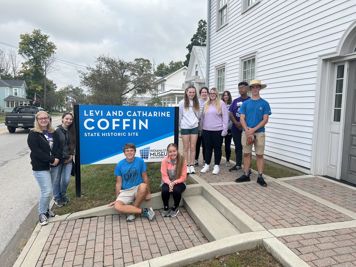 CHSSpartanPrin's tweet photo. CHS dual credit U.S. History students are having a great visit today at the Levi and Catharine Coffin House State Historic Site! https://t.co/tBmu3lTCNm