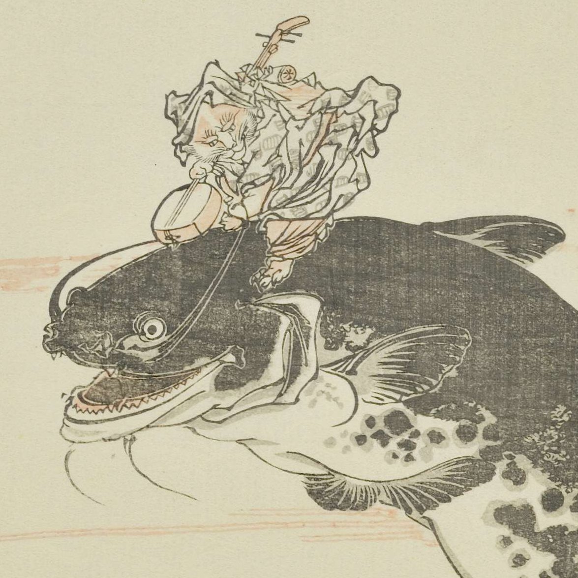 Kyosai's catfish : the catfish image is derived from a myth that explains the origins of earthquakes as the movement of a giant catfish 
#superstitiology #DailyFolklore #ofdarkandmacabre #villageofstrange #Occult #witchcraft #woodblockprints #ukiyo_e #ukiyoeart #ukiyoeheroes