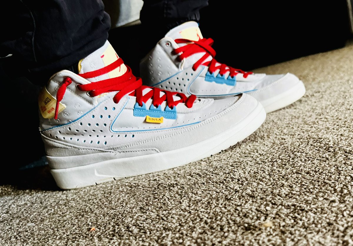 obxtbolts's tweet image. #kotd are my @Jumpman23  x @unionlosangeles Jordan 2 Grey Fogs #woft people? #unionlosangeles #jumpman23 #jordan2 #snkrskickcheck