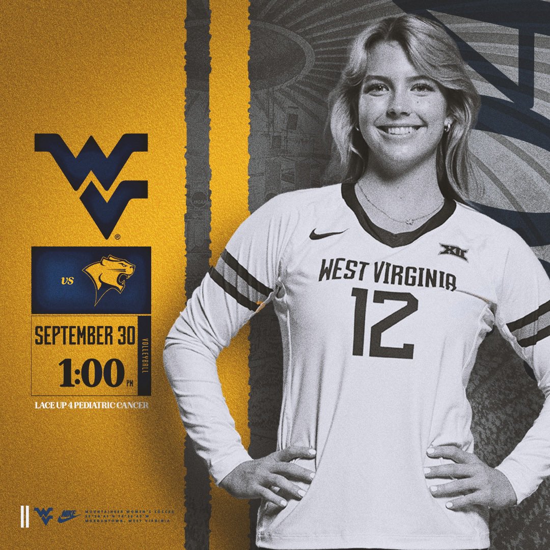 Wrapping up the home slate! 

👟 Lace Up 4 Pediatric Cancer
🟡 Wear gold
🖊️ Postgame autographs 
🎟️ wvusports.co/3PJuQgy