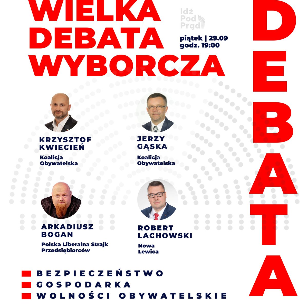 🔴 O 19:00 youtube.com/live/aHGg3WT6U… Debata Wyborcza 👥 w #IPPTV NA ŻYWO. Będą przedstawiciele <a href="/KO_Obywatelska/">Koalicja Obywatelska</a>, <a href="/__Lewica/">Lewica</a>, Polski Liberalnej <a href="/Pawel_Tanajno/">Pawel_Tanajno_Polska_Liberalna</a>❗️
<a href="/pisorgpl/">Prawo i Sprawiedliwość</a> i <a href="/KONFEDERACJA_/">Konfederacja</a> boją się naszych pytań!
Będą 3 panele:
▶️BEZPIECZEŃSTWO
▶️GOSPODARKA
▶️WOLNOŚCI OBYWATELSKIE