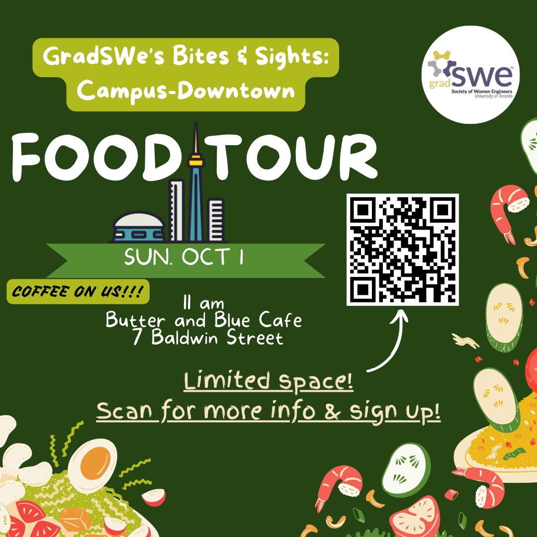 GradSWE_UofT's tweet photo. Looking for the perfect weekend plan? We've got you covered! 🔥
Join us for a delightful day of exploration as we embark on a journey through the breathtaking UofT campus &amp; uncover hidden gems right in downtown Toronto.
Oct 1, Sun, 11:00 AM @ Butter &amp; Blue Cafe, 7 Baldwin St. https://t.co/fTx5wCYFid