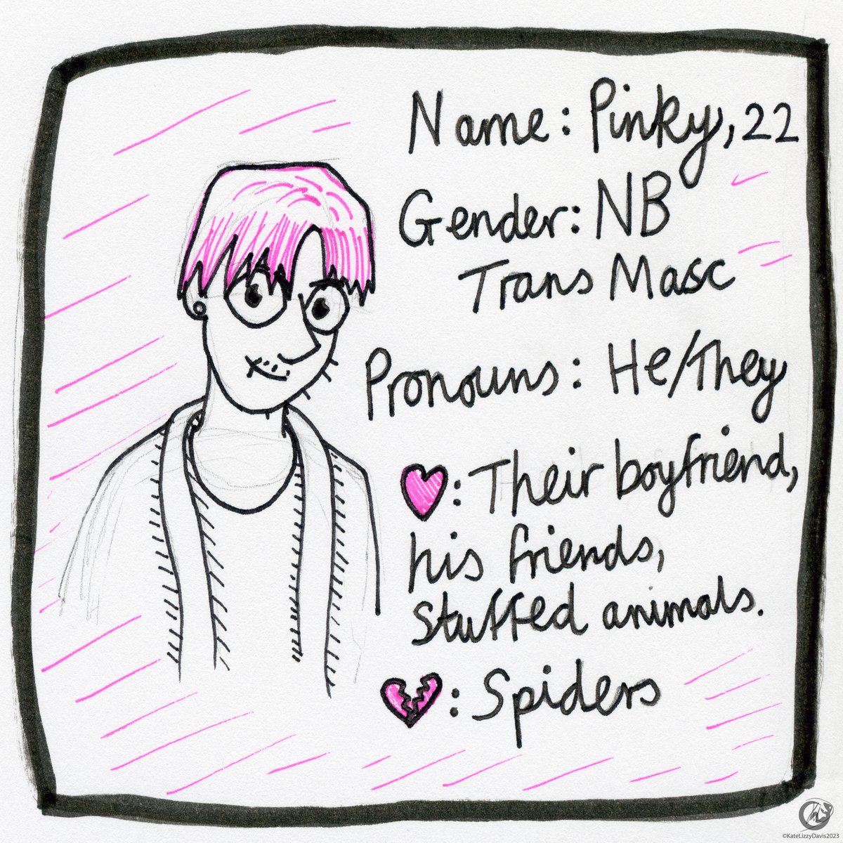 GreedyOuroKLD's tweet photo. Decided to participate in @culturehustler 
's #Pinktober this year.
-
The prompt list has been really fun to work with and
naturally I've decided to use the prompt list to make a
short comic and here are the main characters
-
#comic  
 #nonbinary
#gayartist #queerartist #lgbt https://t.co/m90KiSK8Um