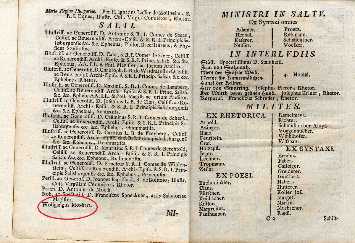 In 1761, at the age of five, Wolfgang Amadé Mozart danced in the University Theatre of Salzburg. #salzburg #mozart
