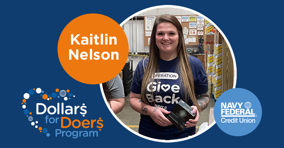 Kaitlin Nelson, our Supervisor Mortgage Loan Operations, is helping to combat hunger in military communities. Read her story: nfcu.me/3PAFrZF  #NavyFederalServes #HungerActionMonth
