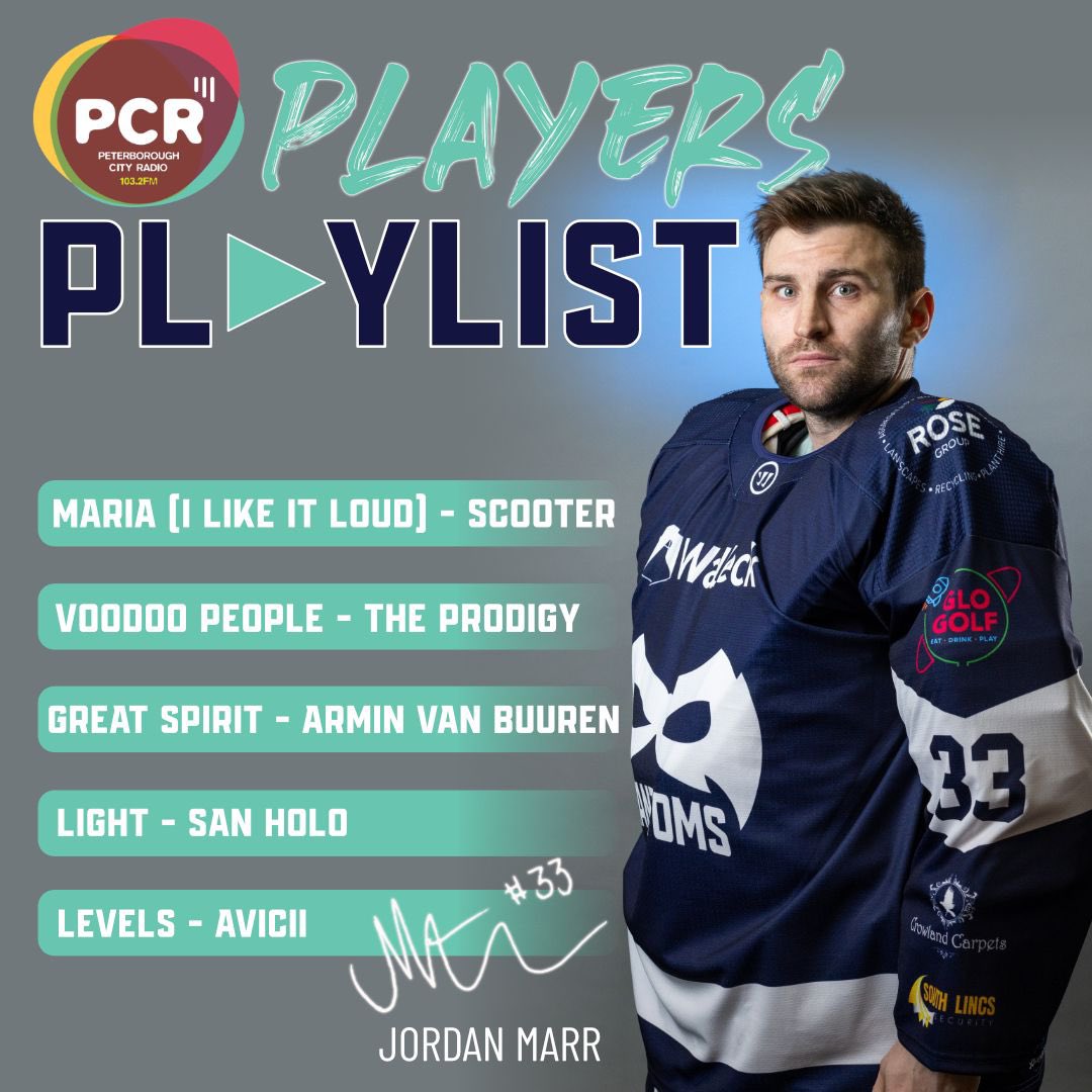 yourpcrfm's tweet photo. As part of PCRFM’s agreement with the @GoPhantoms ice hockey club this season, we are proud to be their chosen music provider and this week’s player playlist belongs to Jordan Marr. Listen out for his tunes on our shows.  

#gophantoms #icehockey #peterborough #playersplaylist https://t.co/AL5Nu7Fcbb