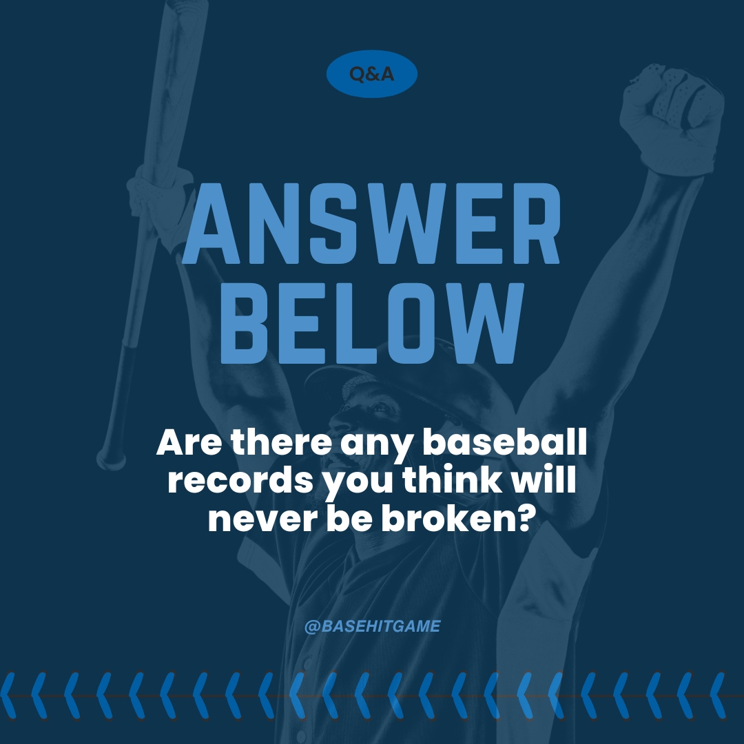 basehitgame's tweet image. Which baseball records are truly untouchable? Some baseball records are just timeless! Any favorites? 

#BaseHitGame
#CompeteAndWin
#RewriteHistory
#BaseballLegacy
#StrategicGameplay
#LeadYourTeam
#BaseballChallenge
